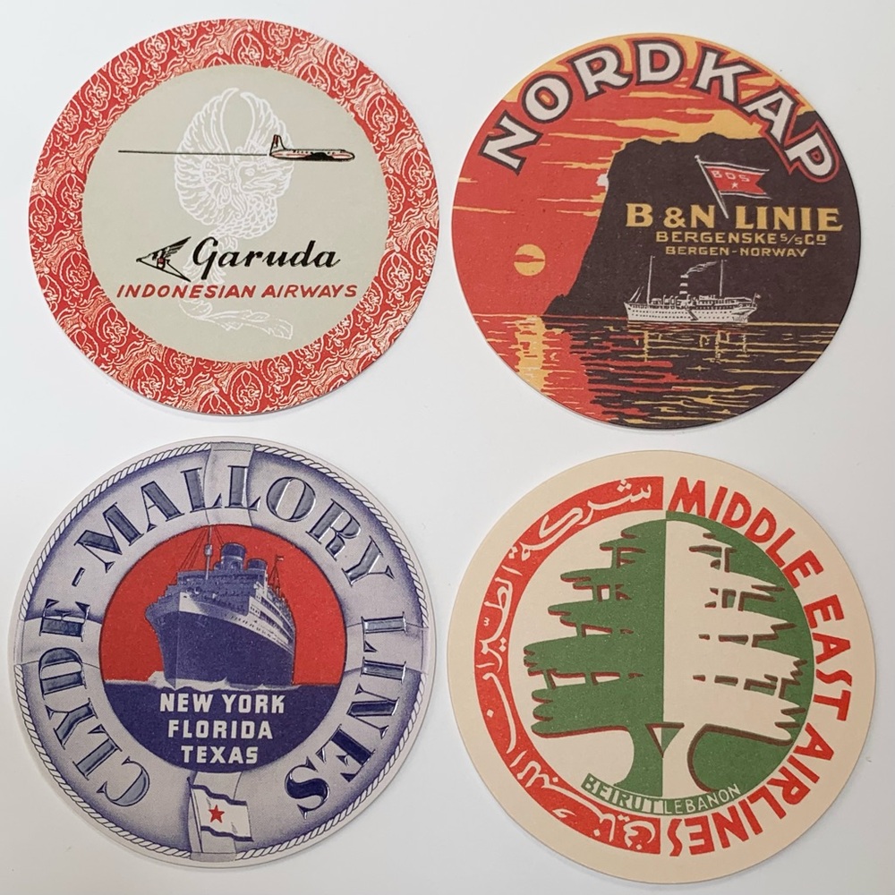 Louis Vuitton coasters travel jumbo stickers